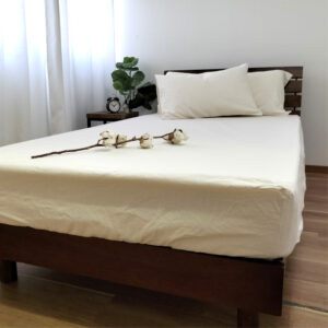 日本製 無漂白キナリ紀州ネルでつくるボックスシーツ<br><font size="2"> 和泉木綿 無添加 生成り 綿 コットン 柔らか 洗える フランネル オーガニック</font>