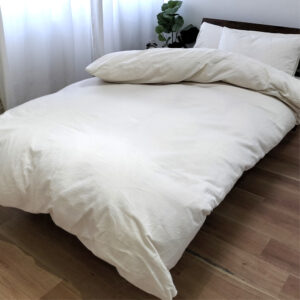 日本製 無漂白キナリ紀州ネルでつくる掛け布団カバー<br><font size="2"> 和泉木綿 無添加 生成り 綿 コットン 柔らか 洗える フランネル オーガニック</font>