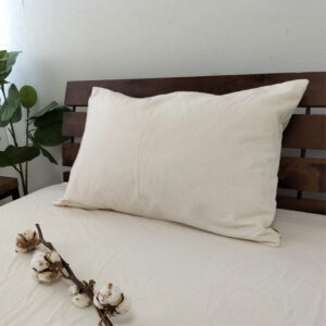 日本製 無漂白キナリ紀州ネルでつくるピロケース<br><font size="2"> 和泉木綿 無添加 生成り 綿 コットン 柔らか 洗える フランネル オーガニック</font>